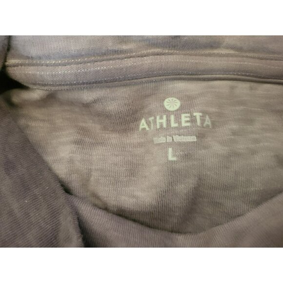 ATHLETA Women's Eco Wash Turtleneck Sweater sweatshirt Dress Silver Bell Size L - Picture 3 of 6